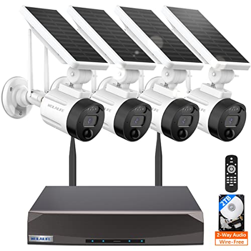 WEILAILIFE Solar Wireless Security Camera System