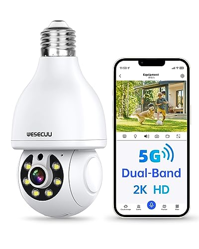 WESECUU Light Bulb Security Camera - Comprehensive Home Surveillance