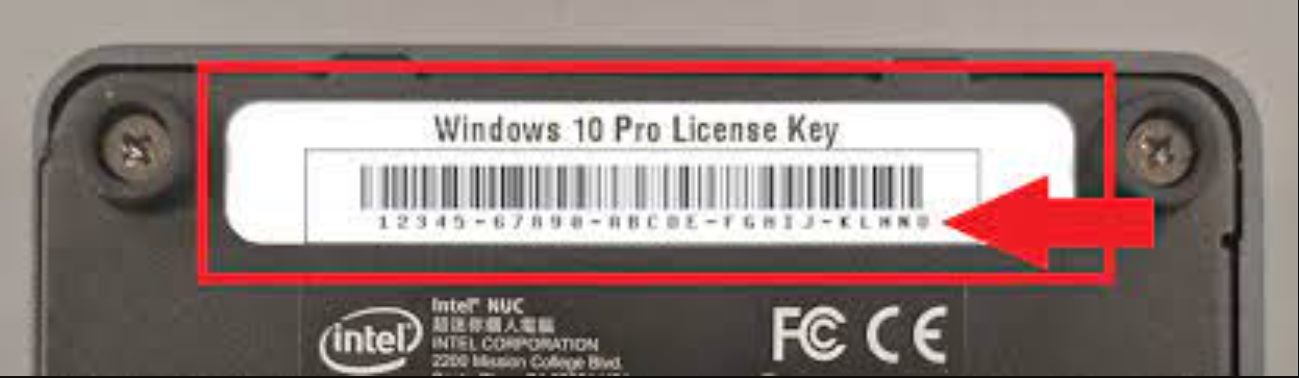 Where Is The Windows 10 Product Key For Intel G2 Mini PC