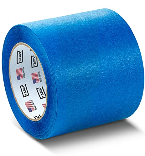 Wide Blue Painters Tape, 4 inch x 60 Yards, 3D Printing Tape, Easy Clean Removal up to 21 Days, Masking Tape