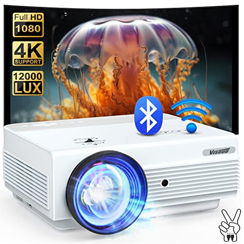 WiFi & Bluetooth Projector - Native 1080P, 16000L, 4K Support