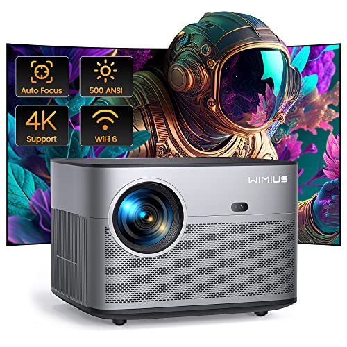 WiMiUS P64 4K Projector with Auto Focus and Keystone Correction