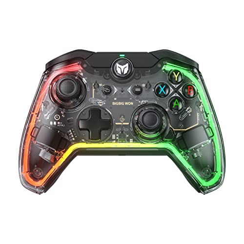 Wired Gaming Controller with RGB Lighting and Custom Buttons