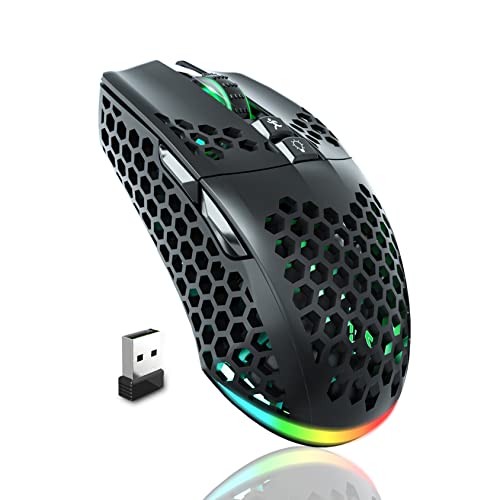 Wireless Gaming Mouse with Honeycomb Shell