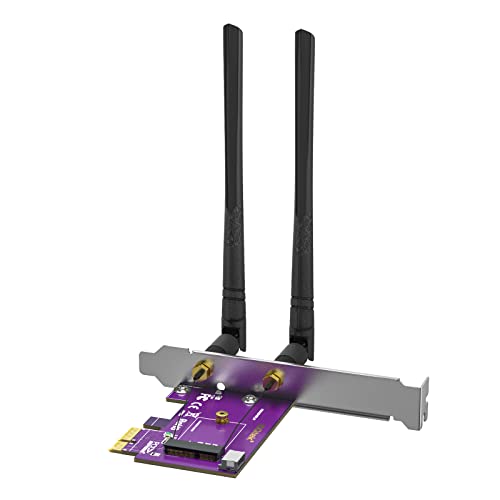 Wireless Module Adapter Card with Dual-Band Antenna