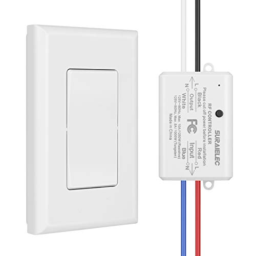 Thinkbee Wireless Lights Switch Kit, No Wiring Mini Remote Switch