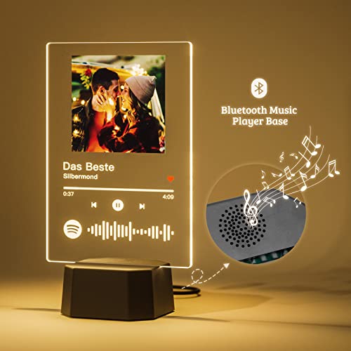 witfox 2023 New Upgrade Custom Spotify Plaque with Bluetooth Speaker Base