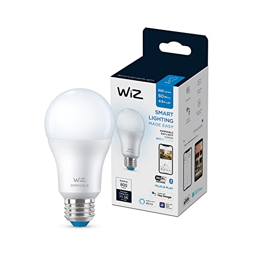 WiZ Connected 60W A19 Daylight LED Smart Bulb - Pack of 1 - E26, Indoor - Connects to Your Existing Wi-Fi - Control with Voice or App + Activate with Motion - Matter Compatible