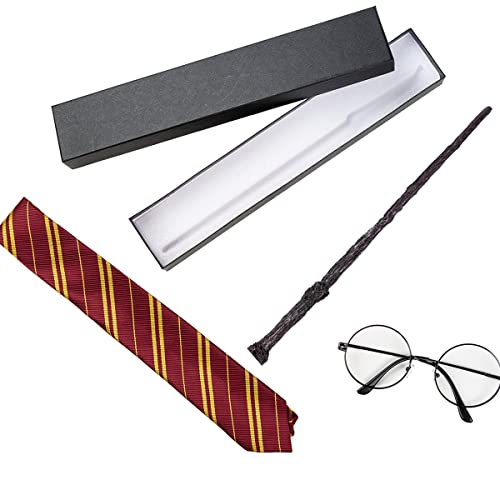 Wizard Cosplay Tie and Glasses Accessories Set