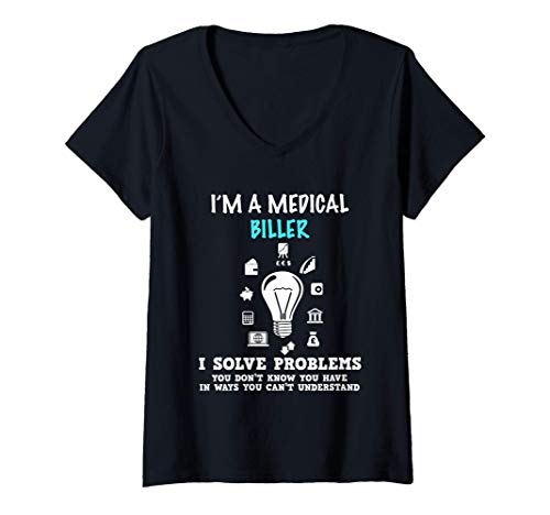 Womens Medical Billing Gifts - Coding Specialist Medical Coder Gift V-Neck T-Shirt