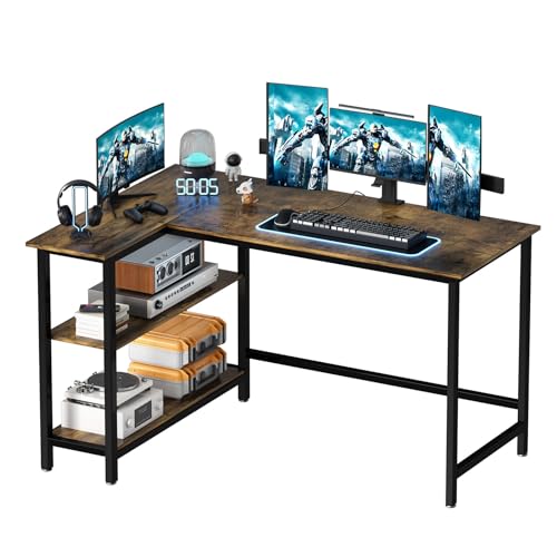 WOODYNLUX L Shaped Desk - Modern, Space-Saving Home Office Desk