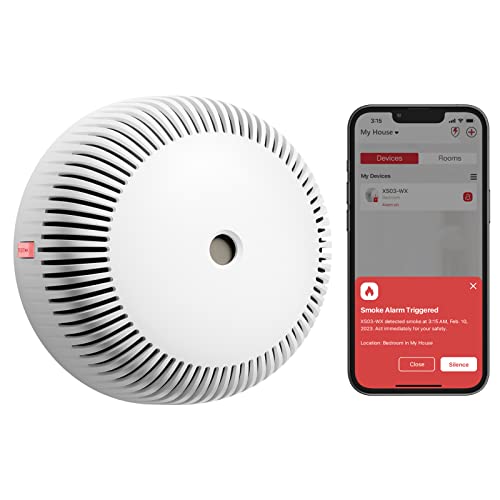 X-Sense Smart Smoke Detector Fire Alarm with Replaceable Battery, Wi-Fi  Smoke Detector, App Notifications with Optional 24/7 Professional  Monitoring