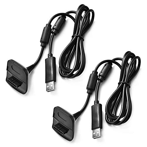 Xbox 360 Charging Cable - 2 Pack Black