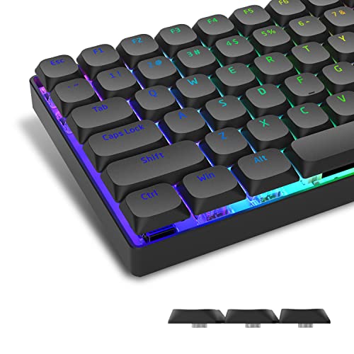 XVX Low Profile Keycaps - Black Keycaps, Shine Through Keycaps, 118 Keys Double Shot PBT Keycaps