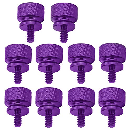 YATENG 10-pcs Anodized Aluminum Thumbscrews Purple