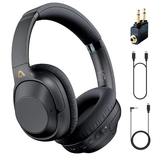 YMOO Bluetooth 5.2 ANC Headphones with 75H Playtime