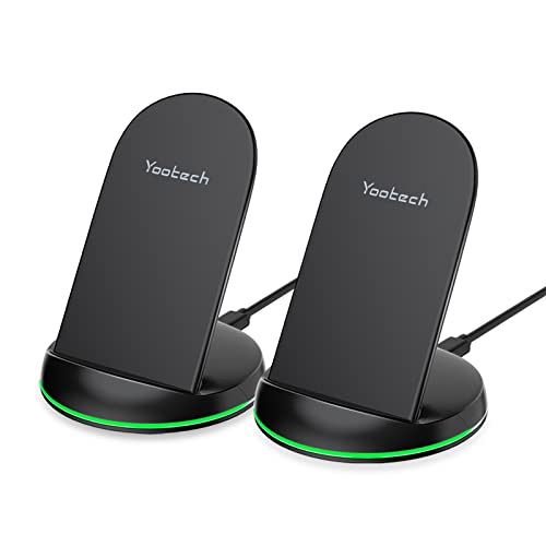 Yootech Wireless Charger 2 Pack - Convenient and Versatile Charging Stand for iPhone and Galaxy Devices