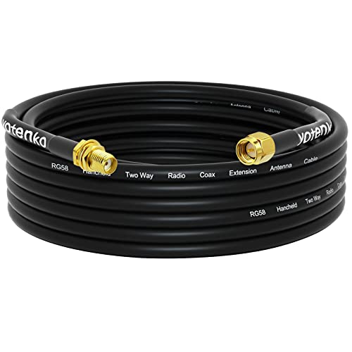 YOTENKO SMA Male to Female RG58 Coaxial Cable 25FT SMA Antenna Extension Cable