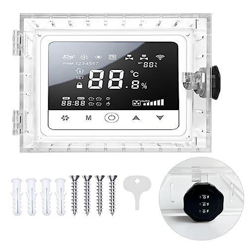 Young Dance Universal Thermostat Lock Box, Large Clear Thermostat Guard