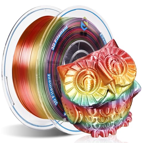 YOUSU Rainbow PLA Filament: Shiny, Fast Color Changing 3D Printer Filament