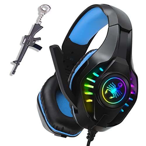 YOUXU Gaming Headset for Multiplatform Gaming with Mic - Blue