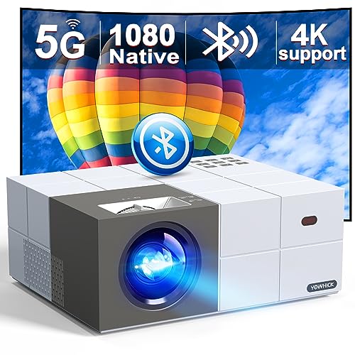 YOWHICK Native 1080P 5G WiFi Bluetooth Projector