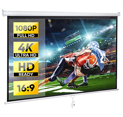 ZENY 80-inch HD Projection Screen - Premium Quality, Portable, and Versatile