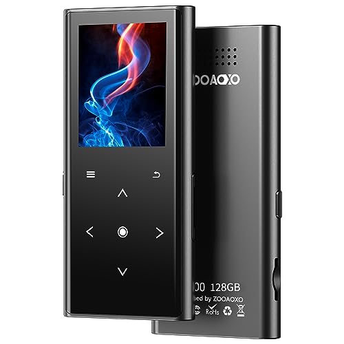 ZOOAOXO 128GB MP3 Player with Bluetooth 5.2 and HD Speaker