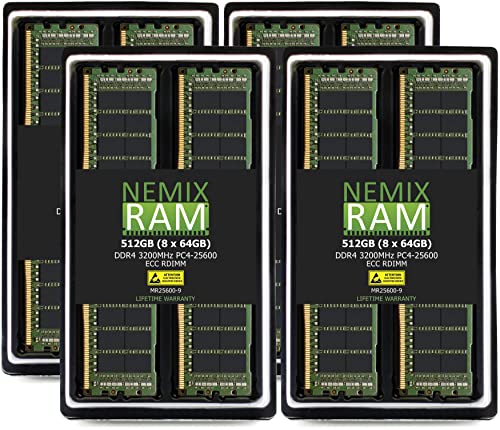 512GB DDR4-3200 PC4-25600 2Rx4 RDIMM ECC Registered Memory