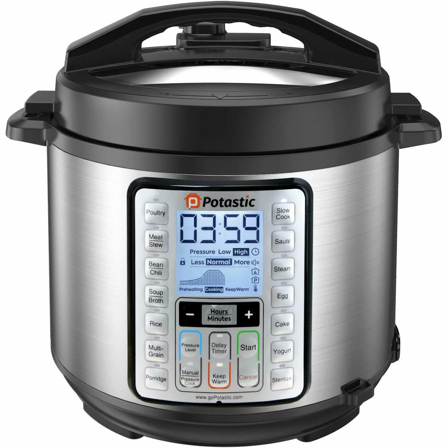 6 Amazing Potastic 6Qt 10-In-1 Programmable Electric Pressure Cooker For 2024