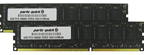 8GB (2 X 4GB) Memory Upgrade for HP Pavilion p7-1210 DDR3 PC3-10600 1333MHz Desktop DIMM RAM (PARTS-QUICK Brand)