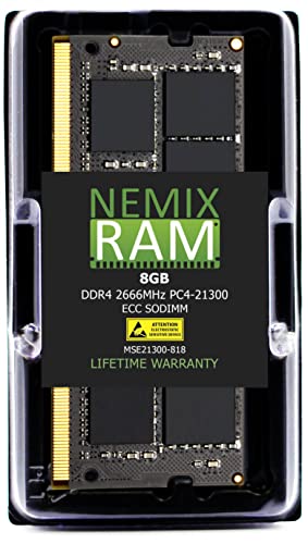 8GB DDR4-2666 PC4-21300 ECC SODIMM Memory Upgrade Module