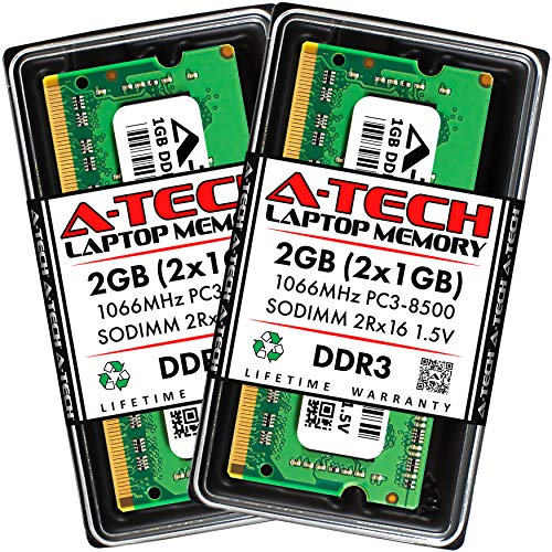 A-Tech 2GB (2 x 1GB) DDR3 1066MHz PC3-8500 Laptop RAM SODIMM Kit