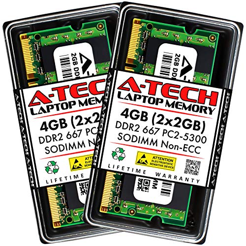 A-Tech 4GB DDR2 667MHz SODIMM Laptop RAM Kit