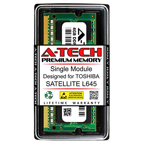 A-Tech 4GB RAM for Toshiba Satellite L645 | DDR3 1066MHz SODIMM PC3-8500 204-Pin Non-ECC Memory Upgrade Module