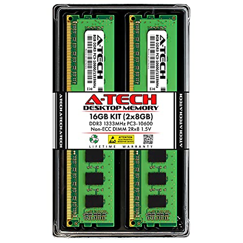 A-Tech RAM 16GB Kit DDR3 1333 MHz PC3-10600 DIMM