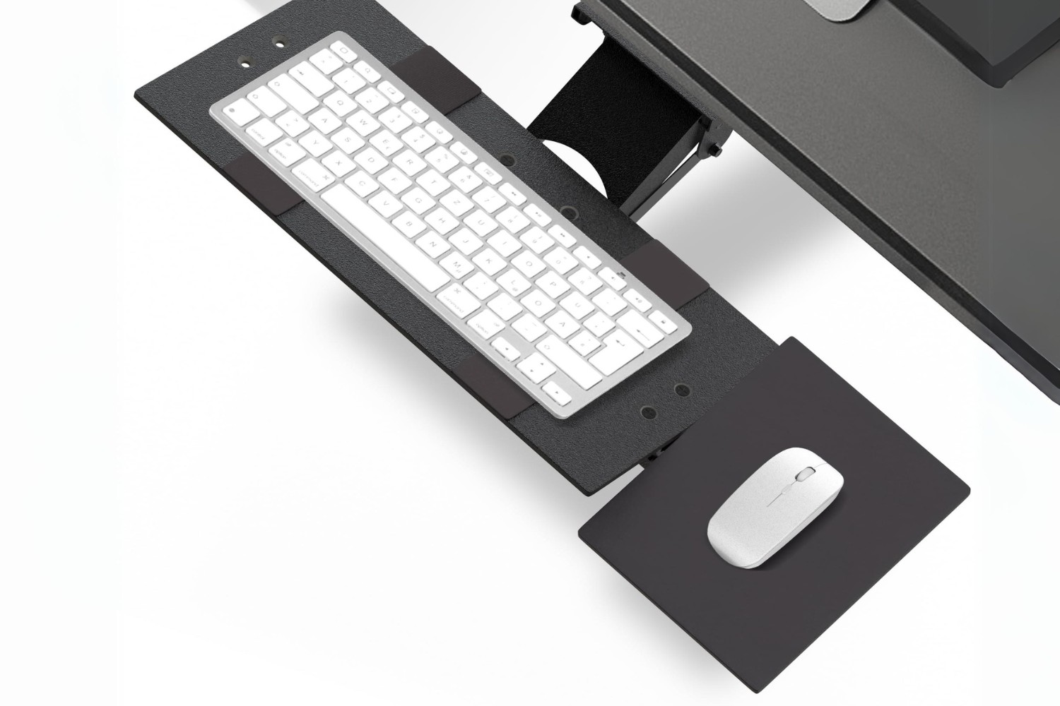Adjustable Keyboard Tray With Mouse Pad – How Do I Set The Mouse Pad Angle