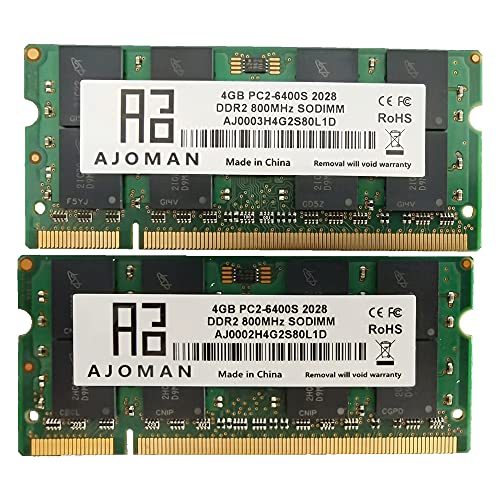 AJOMAN 8GB DDR2 Laptop RAM for DELL Latitude