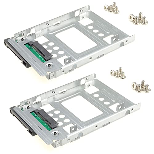 DSLRKIT 2.5" SSD to 3.5" SATA HDD Adapter Caddy Tray (Pack of 2)