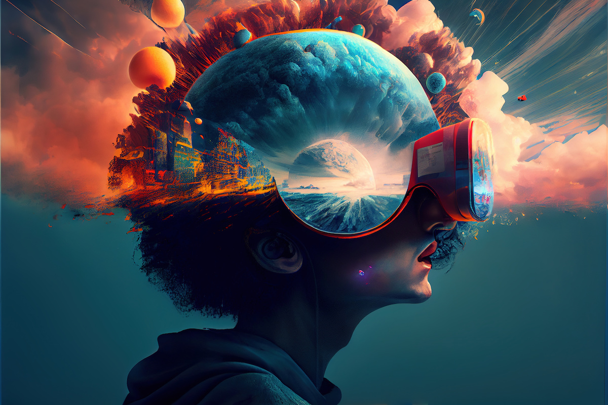 futuristic virtual world