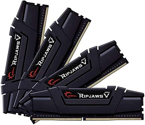 G.SKILL Ripjaws V Series DDR4 RAM 128GB (4x32GB) 2666MT/s CL18-18-18-43 1.20V Desktop Computer Memory UDIMM - Black (F4-2666C18Q-128GVK)
