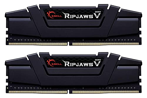 G.SKILL Ripjaws V Series (Intel XMP) DDR4 RAM 16GB (2x8GB) 3600MT/s CL16-19-19-39 1.35V Desktop Computer Memory UDIMM - Black