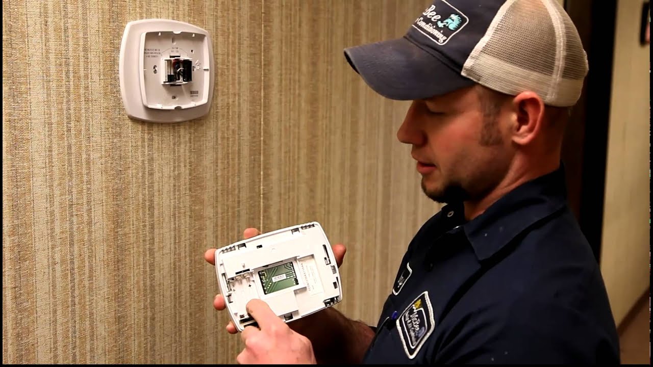 How To Change The Battery On A Trane XL824 Smart Thermostat
