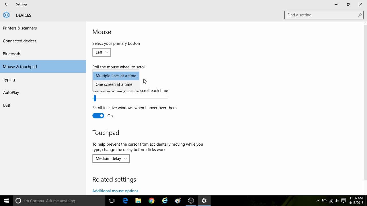 How To Switch The Mouse Pad Settings In Windows 10