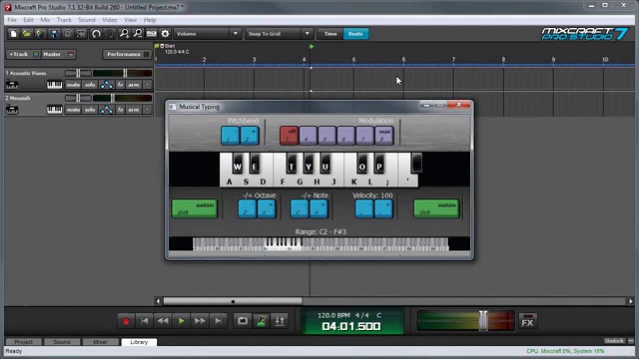 How To Use A MIDI Keyboard In Mixcraft