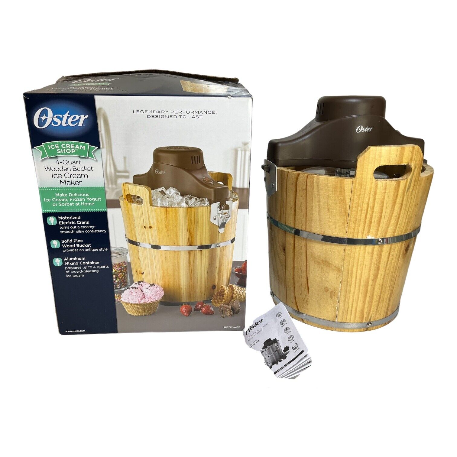 How To Use Oster 4 Quart Wooden Bucket Ice Cream Maker
