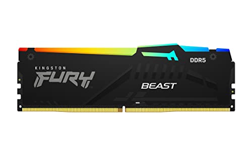 Kingston Fury Beast RGB 16GB 5200MT/s DDR5 CL40 DIMM Desktop Memory (Kit of 2)