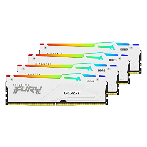 Kingston FURY Beast RGB White 128GB DDR5 XMP DIMM RAM