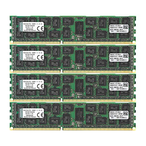 Kingston Technology Value RAM 64GB Kit 1600MHz DDR3 ECC CL11 DIMM DR x 4 with TS Intel Desktop Memory