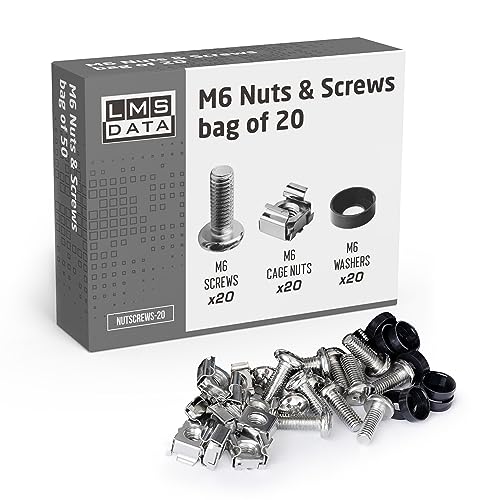 LMS Data M6 Rack Screws and Cage Nuts